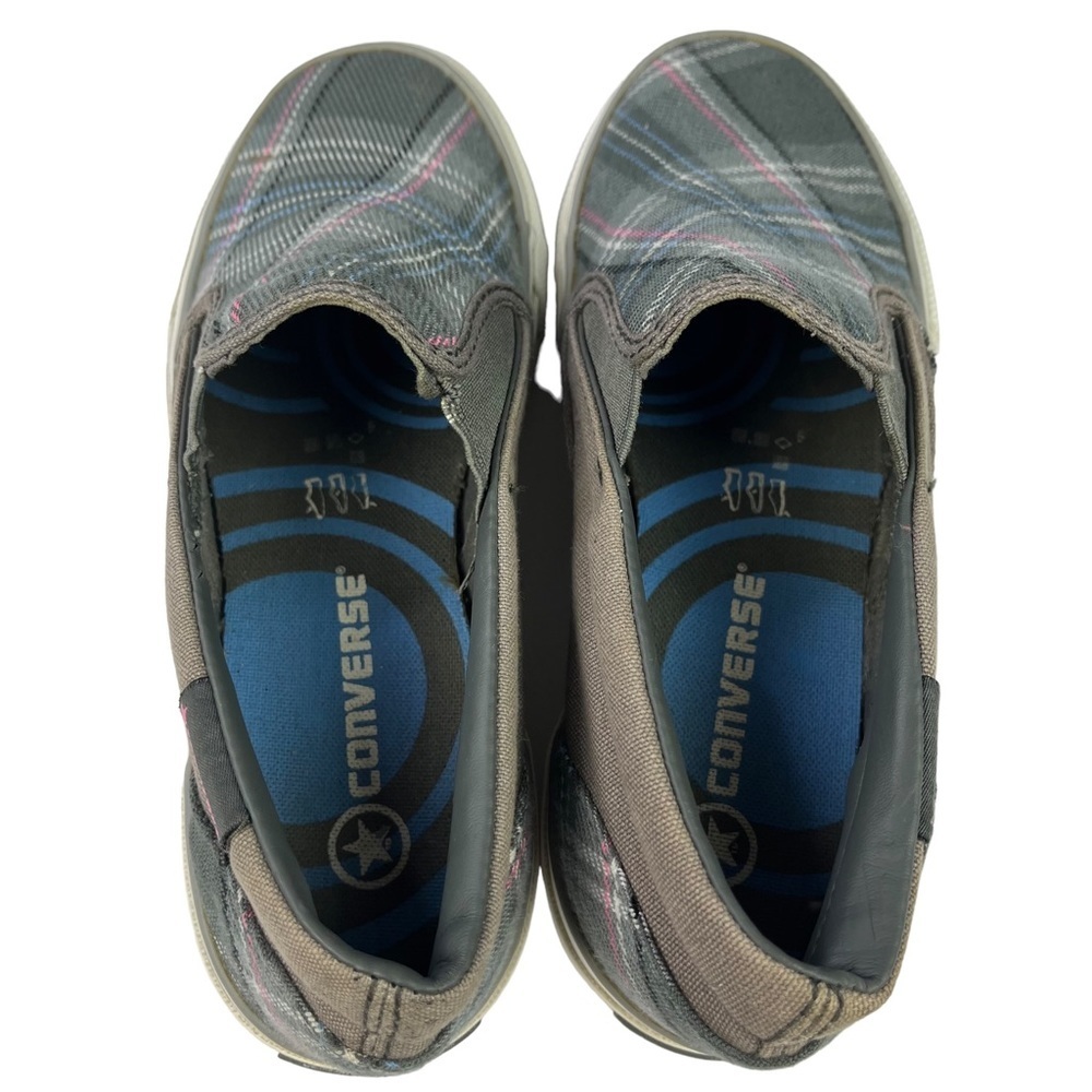Converse Sneakers Unisex W7.5 M6 Plaid Slip On Shoes - Picture 6 of 11